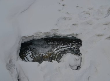 Kar Mohe County, Çin arasında donmuş nehir.