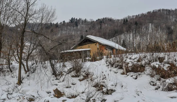 Oude Houten Huis Het Snow Village Mohe County China — Stockfoto