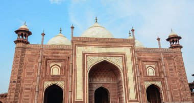 Görünümü, kumtaşı palace, Taj Mahal Agra, Hindistan.