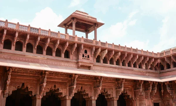 Topo Salão Arenito Vermelho Agra Fort Agra Índia — Fotografia de Stock