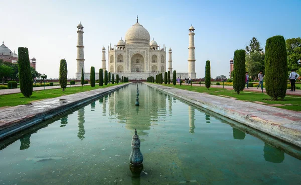 Agra Inde Juil 2015 Les Gens Visitent Taj Mahal Agra — Photo