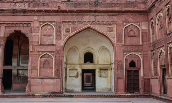 アグラ インドのアーグラ城塞の建築 1638 までムガール人王朝の皇帝の主な住居であった — ストック写真