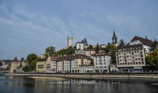 Lucerne Svájc Október 2018 Történelmi Városközpont Luzern Svájc Luzern Luzern — Stock Fotó