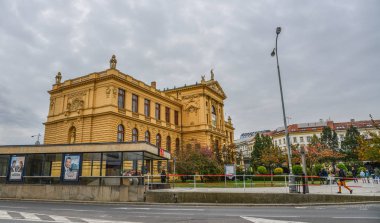 Prague, Çek Cumhuriyeti - 26 Ekim 2018. Cityscape Prag, Çek Cumhuriyeti. Prag 14 büyük Avrupa ve Bohemya tarihsel sermaye kentidir.