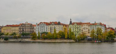 Prague, Çek Cumhuriyeti - 26 Ekim 2018. Cityscape Prag, Çek Cumhuriyeti. Prag 14 büyük Avrupa ve Bohemya tarihsel sermaye kentidir.