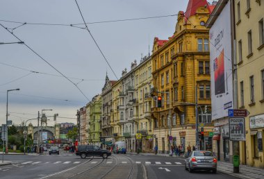 Prague, Çek Cumhuriyeti - 26 Ekim 2018. Cityscape Prag, Çek Cumhuriyeti. Prag 14 büyük Avrupa ve Bohemya tarihsel sermaye kentidir.