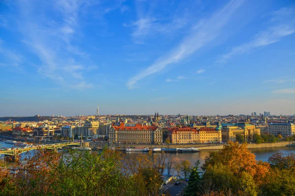 Widok Lotu Ptaka Pradze Czechy Praga Jest Największe Miasto Europie — Zdjęcie stockowe