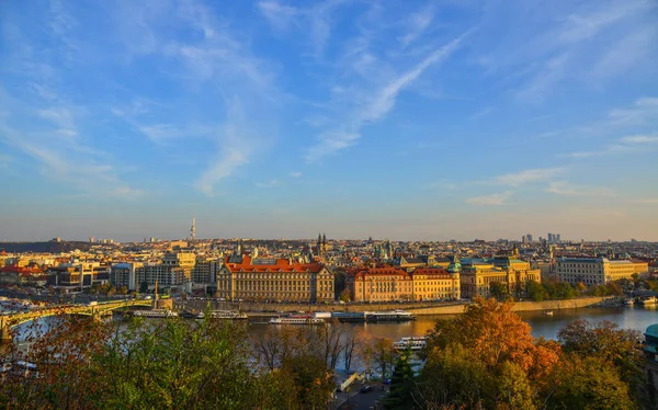 Widok Lotu Ptaka Pradze Czechy Praga Jest Największe Miasto Europie — Zdjęcie stockowe