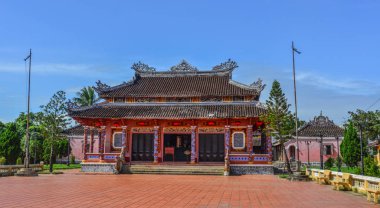 Hoi An, Vietnam - Jan 20, 2019. Hoi An eski şehir, Vietnam için yerel bir tapınak. Hoi bir bir şehir, Vietnam, Doğu Denizi'nin kıyısında.