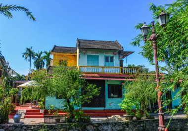 Hoi An, Vietnam - Jan 20, 2019. Eski binalarda: Hoi An, Vietnam. Tarihi eski şehir Hoi bir UNESCO Dünya Miras Listesi 1999 yılından bu yana olduğunu.