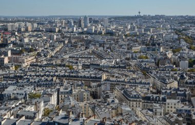 Onun tipik binalar ile havadan görünümü Paris. Paris sanat, moda, gastronomi ve kültür küresel bir merkezidir.