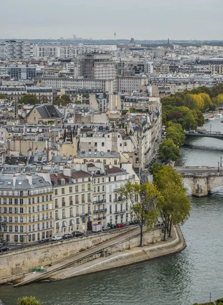 Légi Felvétel Párizsi Jellegzetes Épületek Párizs Globális Központja Művészet Divat — Stock Fotó