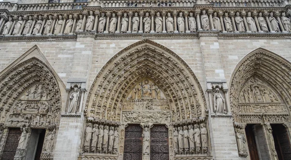 Arquitectura Notre Dame Paris Catedral Inició 1160 Completó Gran Medida —  Fotos de Stock