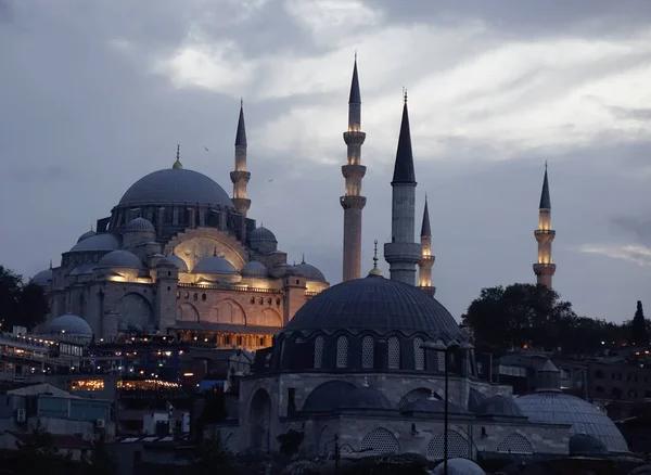 Alte Moschee Der Dämmerung Istanbul Türkei Istanbul Ist Die Stadt — Stockfoto