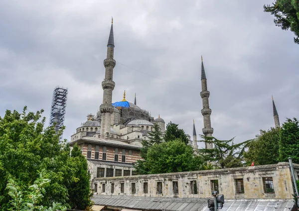 Teil Der Sultan Ahmed Moschee Istanbul Türkei Die Moschee Wurde — Stockfoto