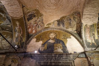 Istanbul, Türkiye - 27 Eylül 2018. Kilise kutsal Saviour Chora (Istanbul) iç. Kilise Osmanlı döneminde bir camiye dönüştürüldü.
