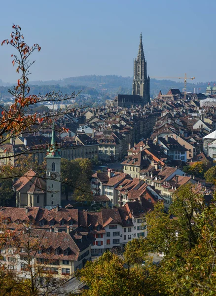 Bern Sviçre Ortaçağ Şehrin Havadan Görünümü Bern Tarihi Eski Şehir — Stok fotoğraf