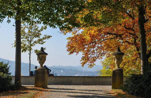 Parque Otoño Con Árboles Colores Berna Suiza — Foto de Stock