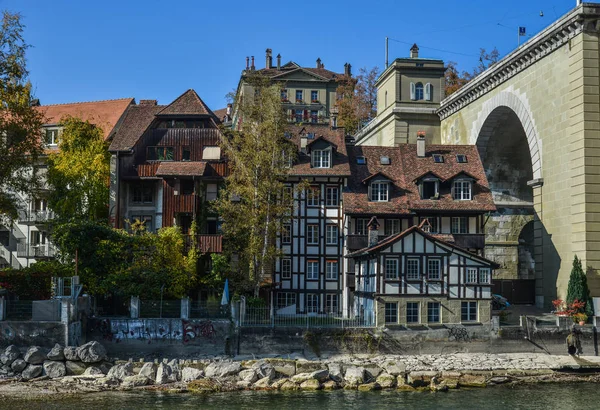 Bern Sviçre Ortaçağ Şehrin Havadan Görünümü Bern Tarihi Eski Şehir — Stok fotoğraf