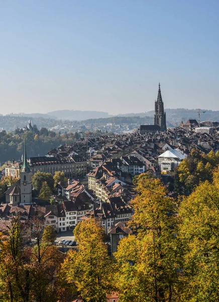 Légi Felvétel Középkori Város Bern Svájc Bern Történelmi Város Lett — Stock Fotó