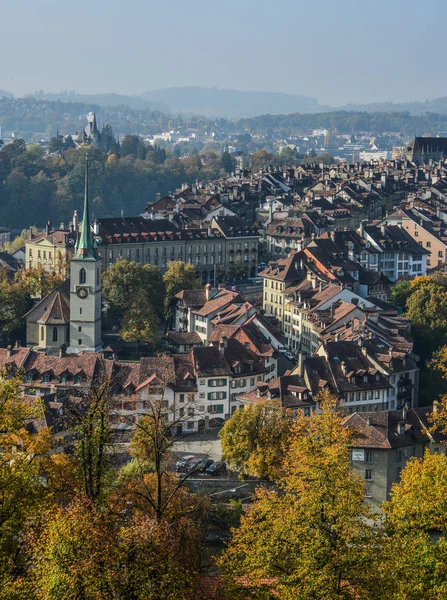 Bern Sviçre Ortaçağ Şehrin Havadan Görünümü Bern Tarihi Eski Şehir — Stok fotoğraf