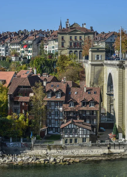 Bern Švýcarsko Říjen 2018 Letecký Pohled Středověké Město Bernu Švýcarsko — Stock fotografie