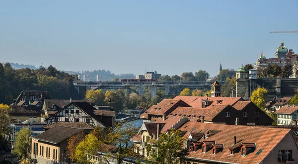 Bern Sviçre Ortaçağ Şehrin Havadan Görünümü Bern Tarihi Eski Şehir — Stok fotoğraf