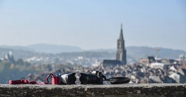 Berna Suiza Octubre 2018 Cámara Sin Espejo Fujifilm Cubierta Del — Foto de Stock