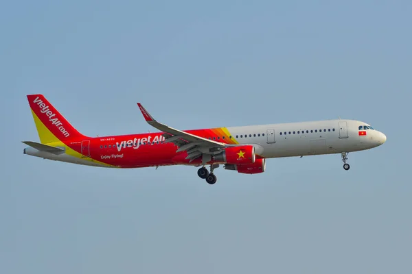 Saigon Vietnam Şubat 2019 Vietjet Tan Oğlu Nhat Havalimanı Sgn — Stok fotoğraf