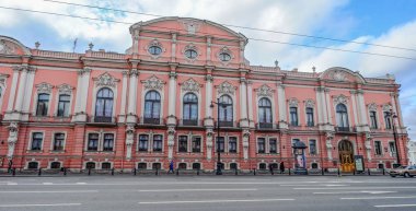 St. Petersburg, Rusya - 8 Ekim 2016. Şehir merkezinde St Petersburg, Rusya Federasyonu bulunan eski binalar. Saint Petersburg Rusya başkenti yapıldı..