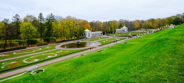 Vista Peterhof Petrodvorets São Petersburgo Rússia Até Revolução 1917 Peterhof — Fotografia de Stock