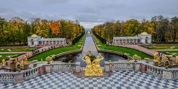 Petersburg Russia Oct 2016 Grand Cascade Peterhof Palace Peter Great — Stock Photo, Image