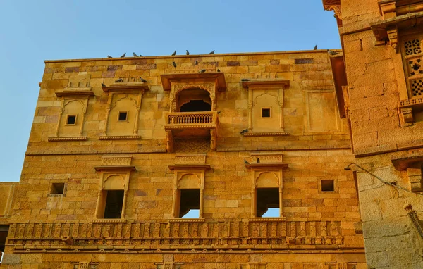 Jaisalmer Fort Antik Palace Jaisalmer Eski Ortaçağ Ticaret Merkezi Rajasthan — Stok fotoğraf