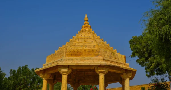 Součást Starověkých Palace Jaisalmer Fort Jaisalmer Bývalé Středověké Obchodní Centrum — Stock fotografie