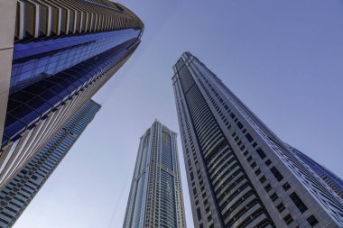 Dubai, Birleşik Arap Emirlikleri - 6 Aralık 2018. Cityscape Dubai, Birleşik Arap Emirlikleri. Dubai küresel iş hub Ortadoğu'nun biridir.