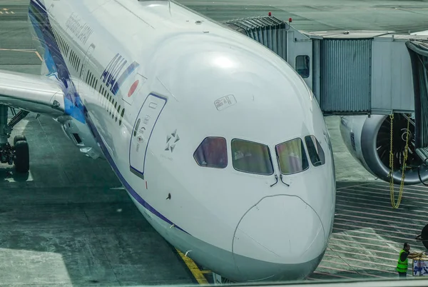 Маніла Філіппіни Грудня 2018 Муніципалітет Боїнг 787 Dreamliner Усіх Nippon — стокове фото