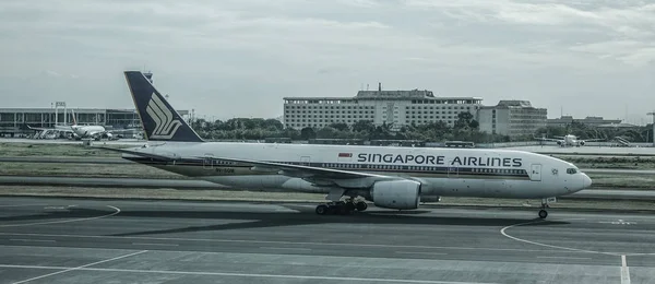 Manila Philippines Dec 2018 Boeing 777 200Er Airplane Singapore Airlines — Stock Photo, Image