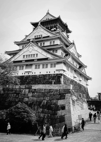 Osaka Japón Abril 2014 Vista Del Castillo Osaka Osakajo Día —  Fotos de Stock