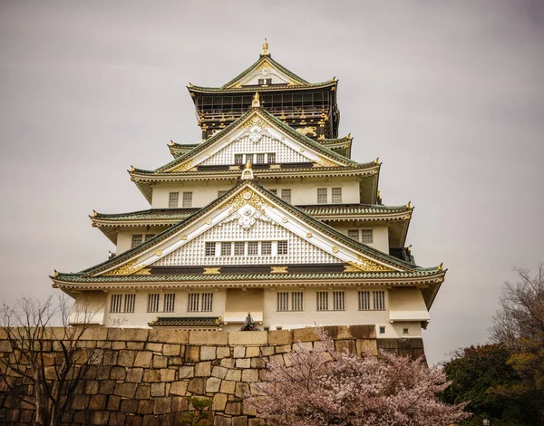 Osaka Japon Avril 2014 Vue Château Osaka Osakajo Printemps Château — Photo