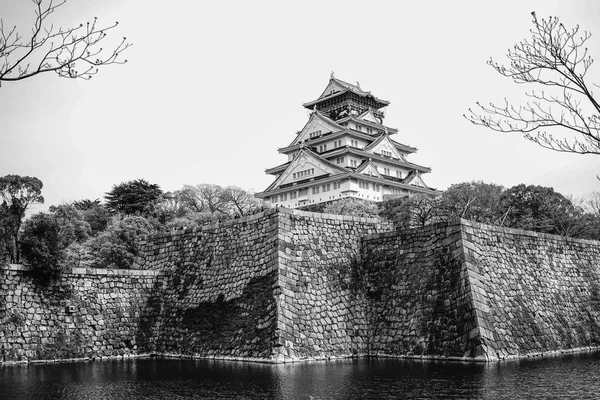 Pohled Hradu Osaka Osaka Hrad Jednou Nejznámějších Památek Japonska — Stock fotografie