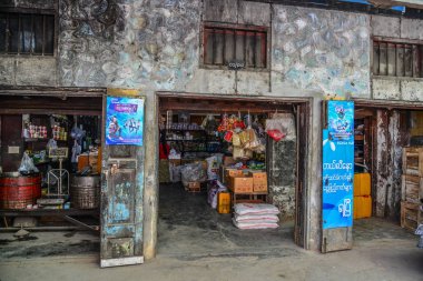 Taunggyi, Myanmar - 8 Şubat 2018. Taunggyi, Myanmar markette. Taunggyi Shan devlet ve en büyük şehri Doğu Myanmar başkentidir.