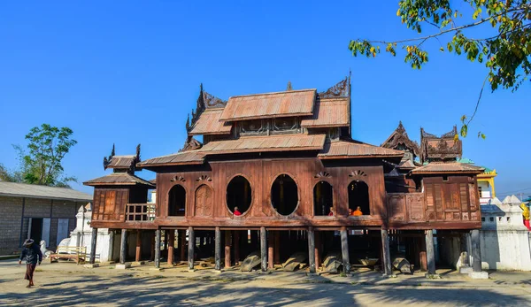 Nyaungshwe Barma Únor 2017 Shwe Yan Pyay Klášter Nyaungshwe Myanmar — Stock fotografie