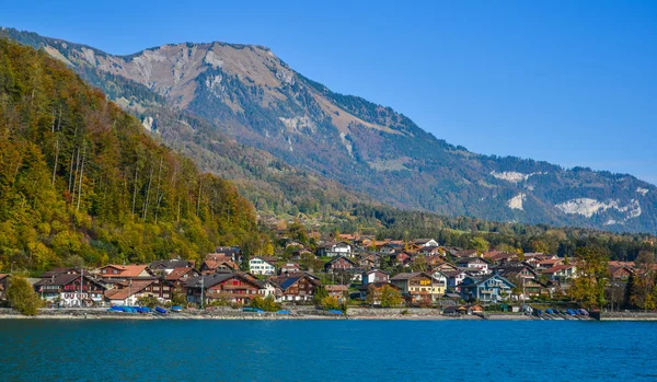 Hermoso Paisaje Del Lago Brienz Suiza Lago Color Turquesa Brienz —  Fotos de Stock