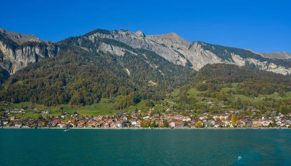 Hermoso Paisaje Del Lago Brienz Suiza Lago Color Turquesa Brienz —  Fotos de Stock