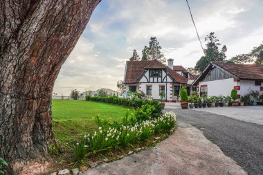 Cameron Highlands, Malezya yaz, dağda antik villalar.
