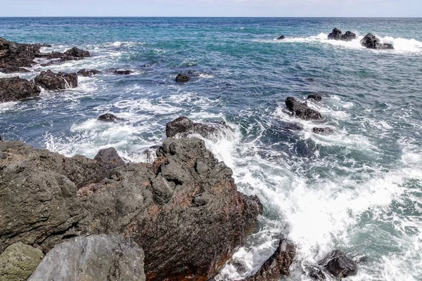 Θέα Στη Θάλασσα Και Βράχο Jeju Island Νότια Κορέα — Φωτογραφία Αρχείου