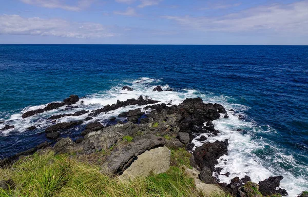 Hermoso Mar Acantilado Isla Jeju Corea Del Sur — Foto de Stock