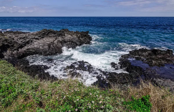 Hermoso Mar Acantilado Isla Jeju Corea Del Sur — Foto de Stock