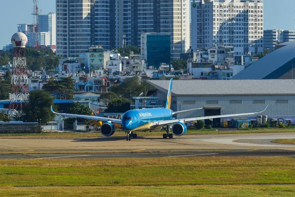 Saigon Vietnam Feb 2019 Airbus A350 900 Airplane Vietnam Airlines — Stock Photo, Image