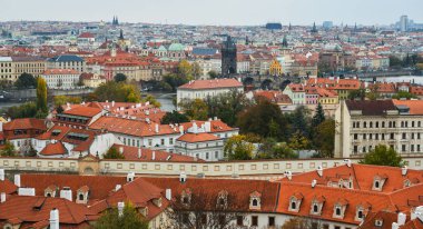 Eski Praha (Prague), Çek dili, havadan görünümü Prag Avrupa en büyüleyici, renkli ve güzel şehirlerinden biridir.